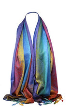 Load image into Gallery viewer, Paisley Print Rainbow Colours Large Pashmina Feel Wrap  / Scarf / Shawl